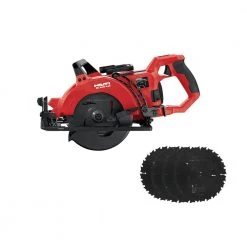 Hilti SC 60W-A 7-1/4 in. 36-Volt Cordless Brushless Wood Worm Drive Circular Saw with Five SPX 1-1/4 in. 24 TPI Framing Blades