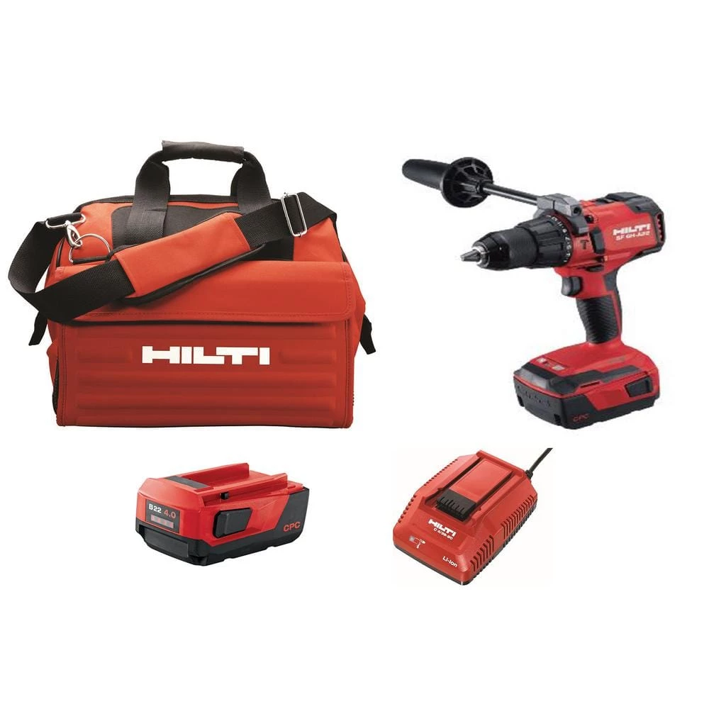 Hilti 22-Volt Lithium-Ion 1/2 in. Cordless Brushless Hammer Drill Driver SF 6H Kit with 2 Batteries, Charger and Bag 3 Hilti 22-Volt Lithium-Ion 1/2 in. Cordless Brushless Hammer Drill Driver SF 6H Kit with 2 Batteries, Charger and Bag