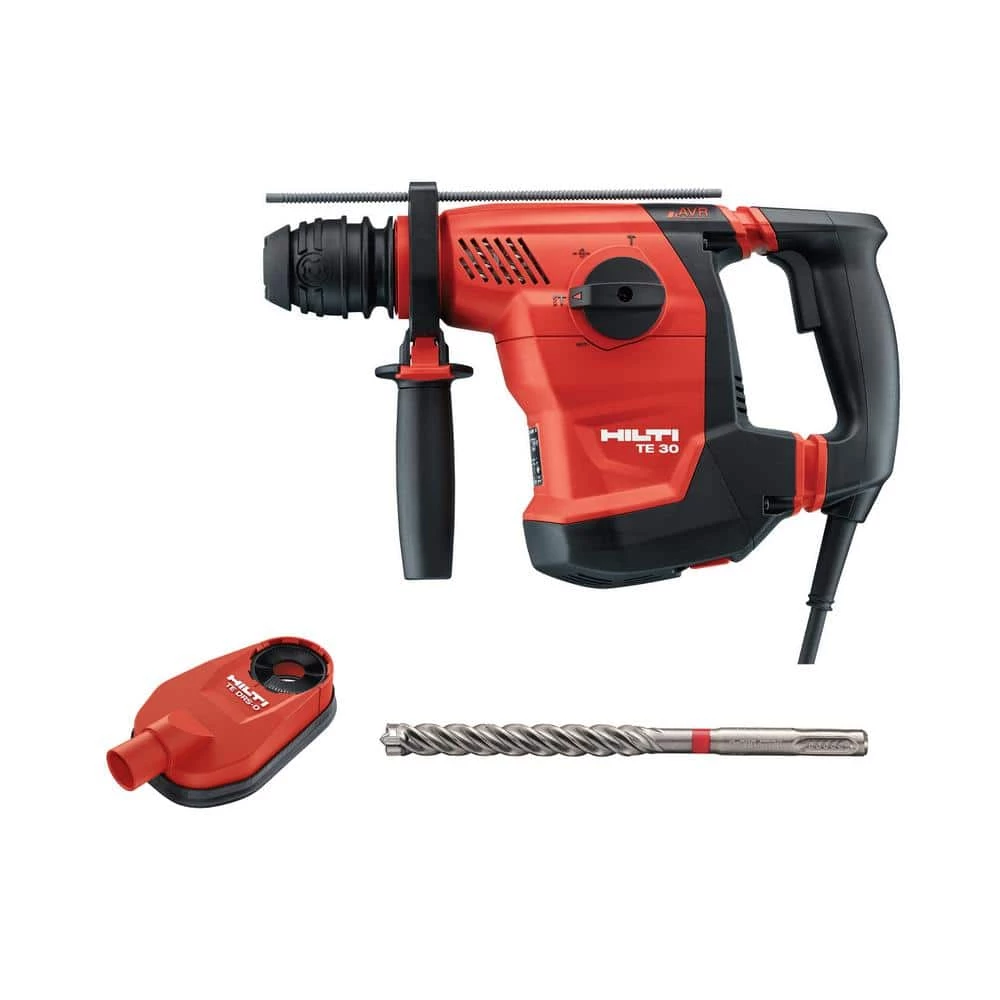 Hilti 120-Volt 8.6 Amp Corded 1-1/8 in. SDS Plus TE 30 AVR Rotary Hammer Drill with TE-CX Drill Bit and DRS-D Kit 3 Hilti 120-Volt 8.6 Amp Corded 1-1/8 in. SDS Plus TE 30 AVR Rotary Hammer Drill with TE-CX Drill Bit and DRS-D Kit
