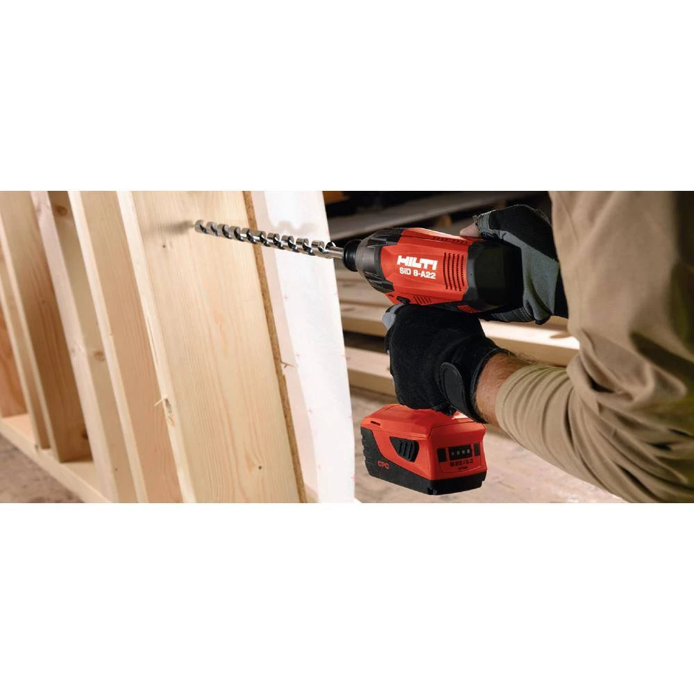 Hilti 22-Volt SID 8 Lithium-Ion Cordless 7/16 in. Hex Impact Driver Kit with Two 4.0 Ah Batteries, Charger and Strap 10 Hilti 22-Volt SID 8 Lithium-Ion Cordless 7/16 in. Hex Impact Driver Kit with Two 4.0 Ah Batteries, Charger and Strap - Image 8