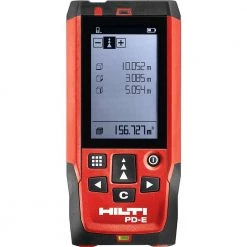 Hilti 650 ft. PD-E Laser Range Meter with (2) AAA Batteries, Hand Strap and Pouch -Hilti Sales Store hilti laser distance measurer 2062051 4f 1000