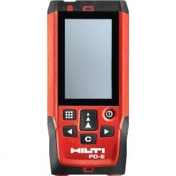 Hilti 650 ft. PD-E Laser Range Meter with (2) AAA Batteries, Hand Strap and Pouch -Hilti Sales Store hilti laser distance measurer 2062051 fa 1000