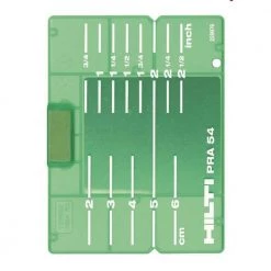 Hilti PRA 54 Imperial/Metric Target Plate, Green 12 Hilti PRA 54 Imperial/Metric Target Plate, Green -Hilti Sales Store hilti level accessories 226976 44 1000