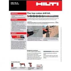 Hilti TE-C 3/4 in. x 12 in. SDS-Plus Style Carbide Hammer Drill Bit -Hilti Sales Store hilti masonry drill bits 355327 d4 1000