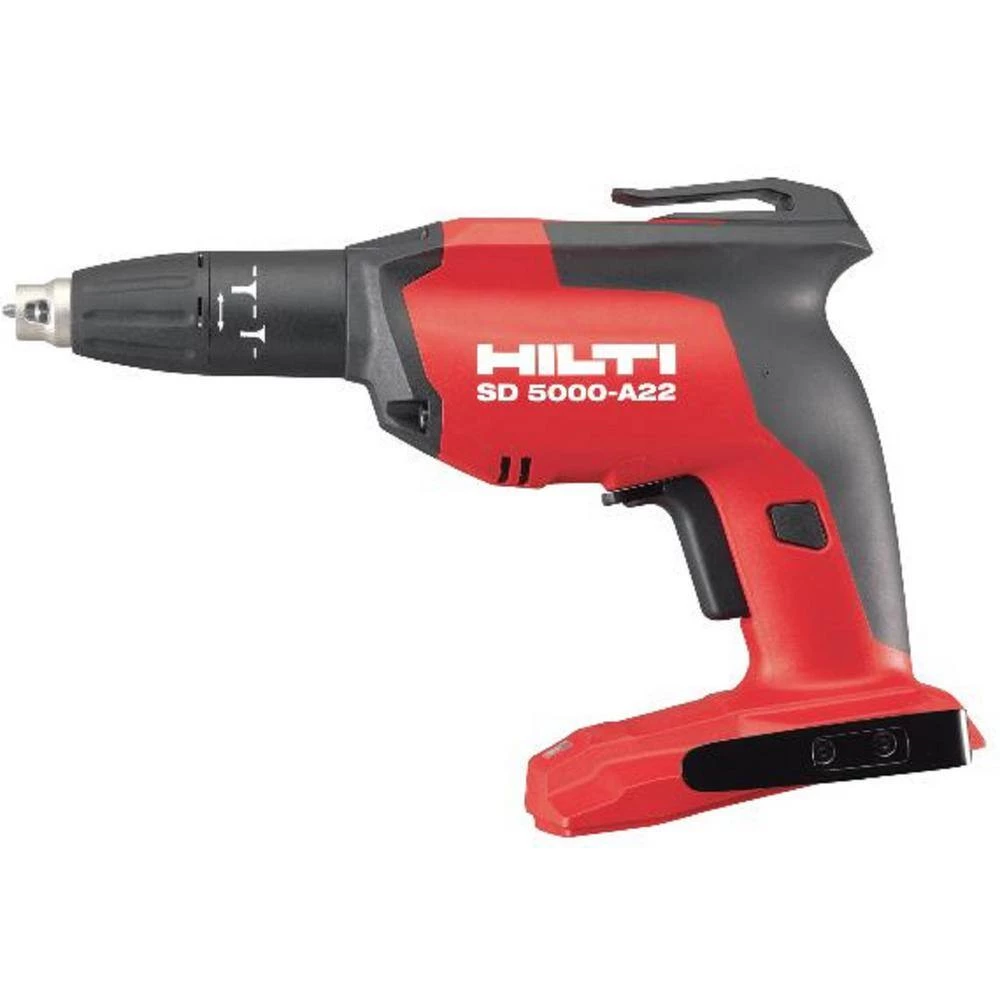 Hilti 22-Volt Cordless Brushless SD 5000 Drywall Screwdriver Kit with Charger, (2) 2.6 Ah Batteries, Bit, Screw Magazine & Bag 8 Hilti 22-Volt Cordless Brushless SD 5000 Drywall Screwdriver Kit with Charger, (2) 2.6 Ah Batteries, Bit, Screw Magazine & Bag - Image 6