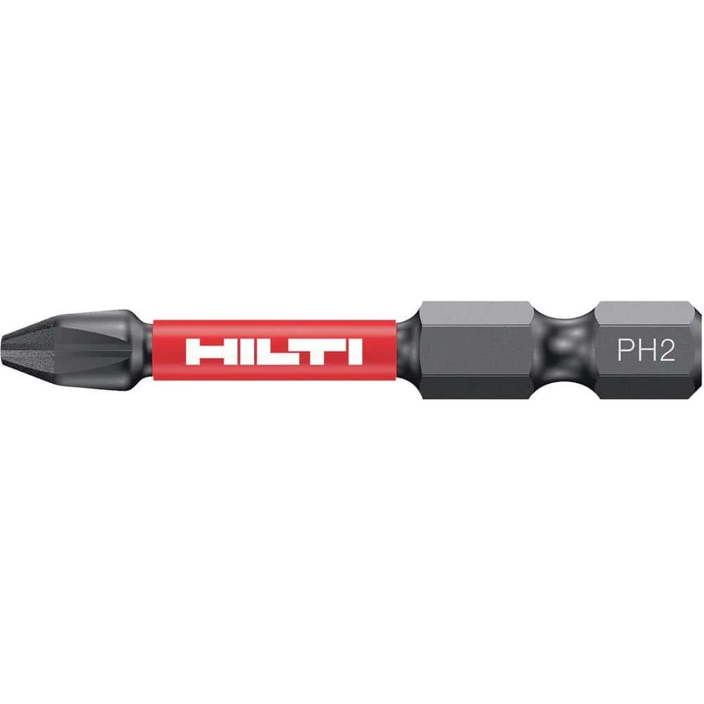 Hilti #2 Philips 1/4 in. Hex Diamond 2 in. Impact Screwdriver Bit (5-Pack) 3 Hilti #2 Philips 1/4 in. Hex Diamond 2 in. Impact Screwdriver Bit (5-Pack)