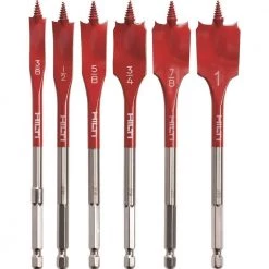 Hilti High Speed Wood Spade Bit Set (6-Piece) -Hilti Sales Store hilti spade drill bits 2025597 1f 1000