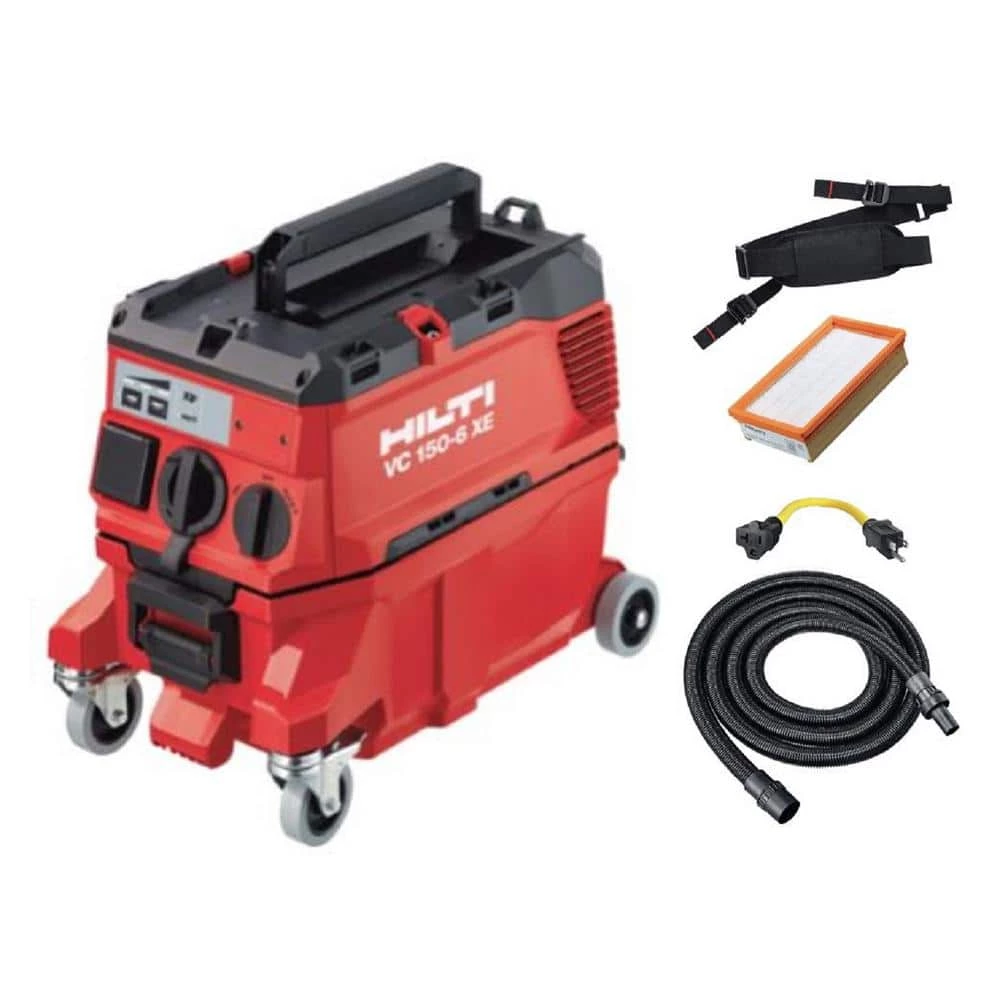 Hilti 120-Volt 150 CFM 6-XE 4 Gal. Compact Wet/Dry Construction Vacuum with Strap and Adapter 3 Hilti 120-Volt 150 CFM 6-XE 4 Gal. Compact Wet/Dry Construction Vacuum with Strap and Adapter